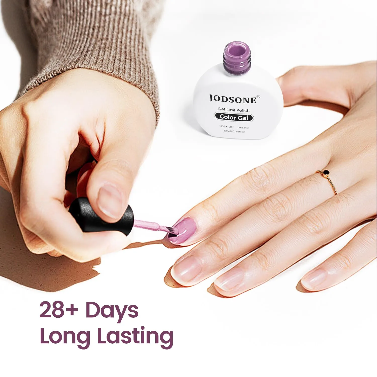JODSONE Gel Nail Polish 10ml Light Purple Gel Polish Nail Soak Off U V LED Nail Lamp Art Manicure Salon DIY Home Gift for Women Girls