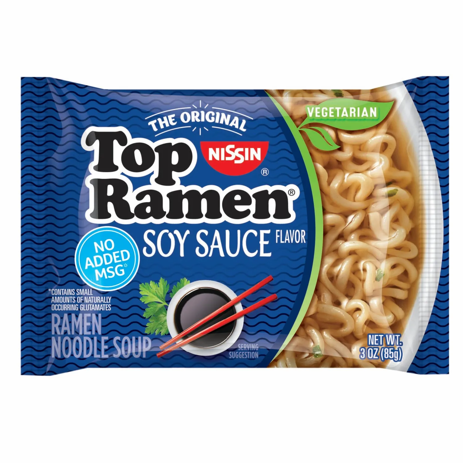 Nissin Top Ramen Soy Sauce Noodles, 3 oz (Pack of 1)
