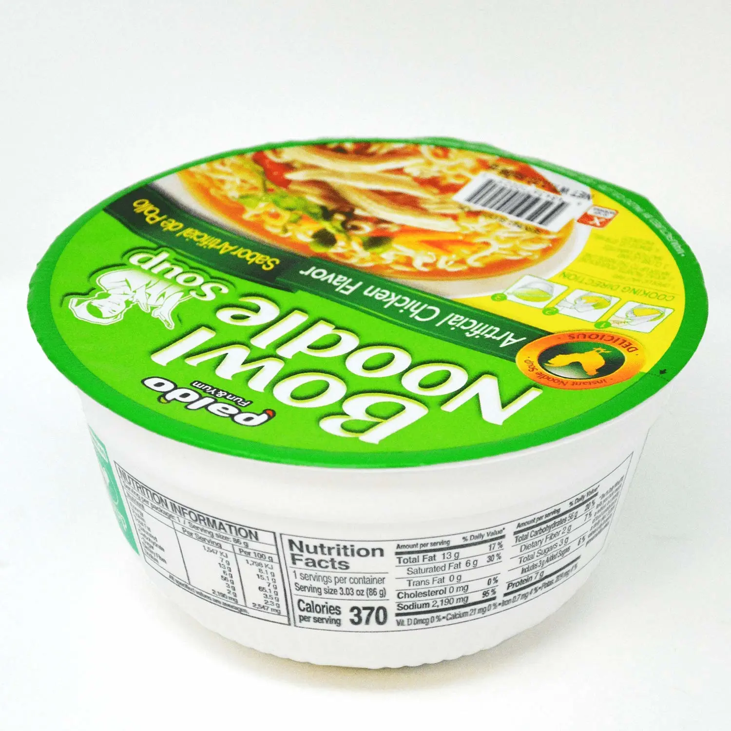 Paldo Fun & Yum Instant Cup Noodle Soup Bowl with Chicken Flavored Broth, Pack of 12, Best Oriental Style Korean Ramyun, Most Loved Korean Noodles, 팔도 닭개장 사발면 86g (3.03 oz) x 12