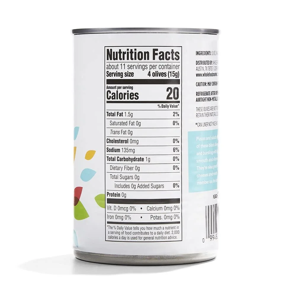 365 by Whole Foods Market, Ripe Large Pitted Olives, 6 Ounce
