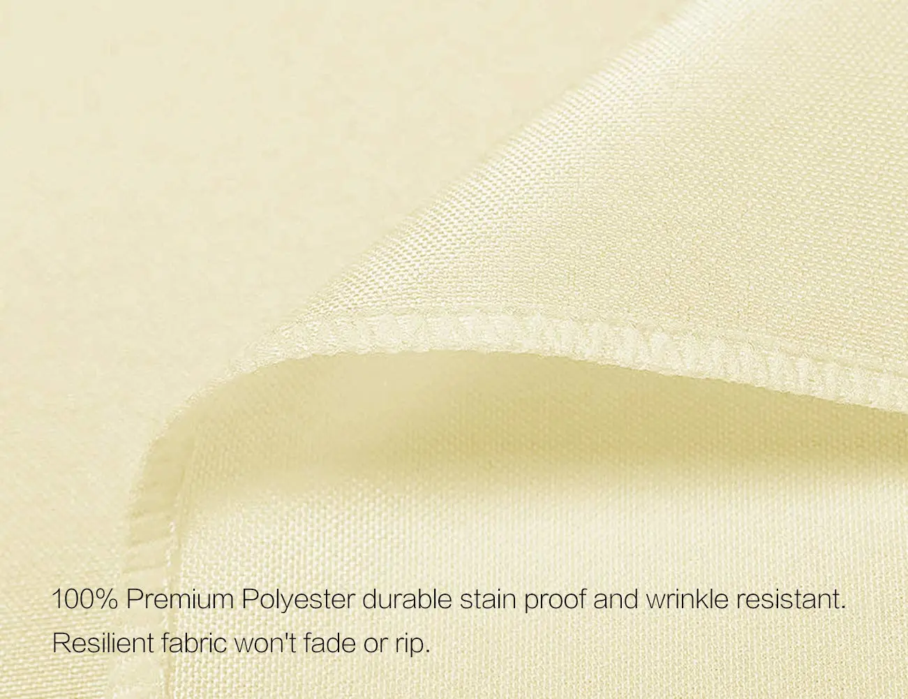 Surmente 17-Inch Polyester Cloth Napkins Linen Dinner Napkins - Set of 12 for Weddings, Banquets, or Restaurants (1-Dozen) (Ivory)