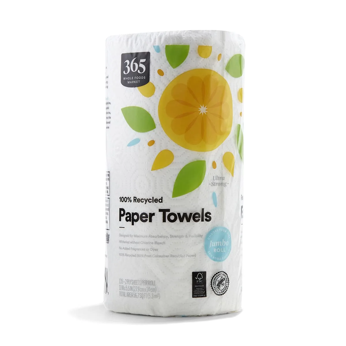 365 by Whole Foods Market, Paper Towels Jumbo Roll, 135 Count