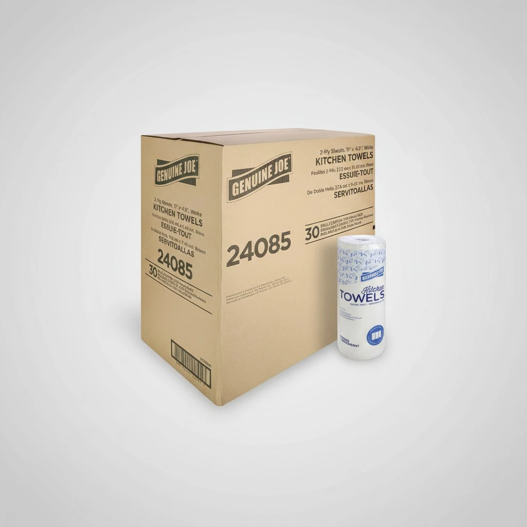 Genuine Joe Kitchen Paper Towels,11" x 4.5", 2-Ply, 170 Sheets/Roll, 30 Count