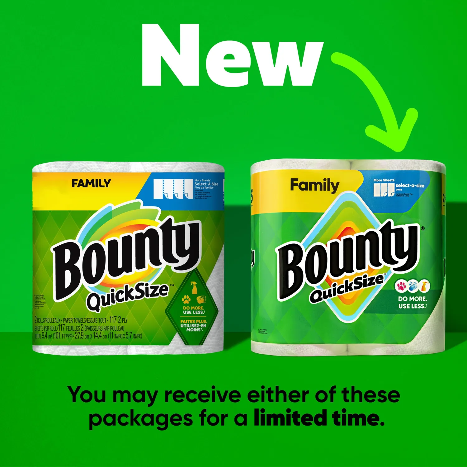 Bounty Quick-Size Paper Towels, White, 16 Family Rolls = 40 Regular Rolls, Charmin Ultra Soft Cushiony Touch Toilet Paper, 18 Family Mega XL Rolls = 126 Regular Rolls