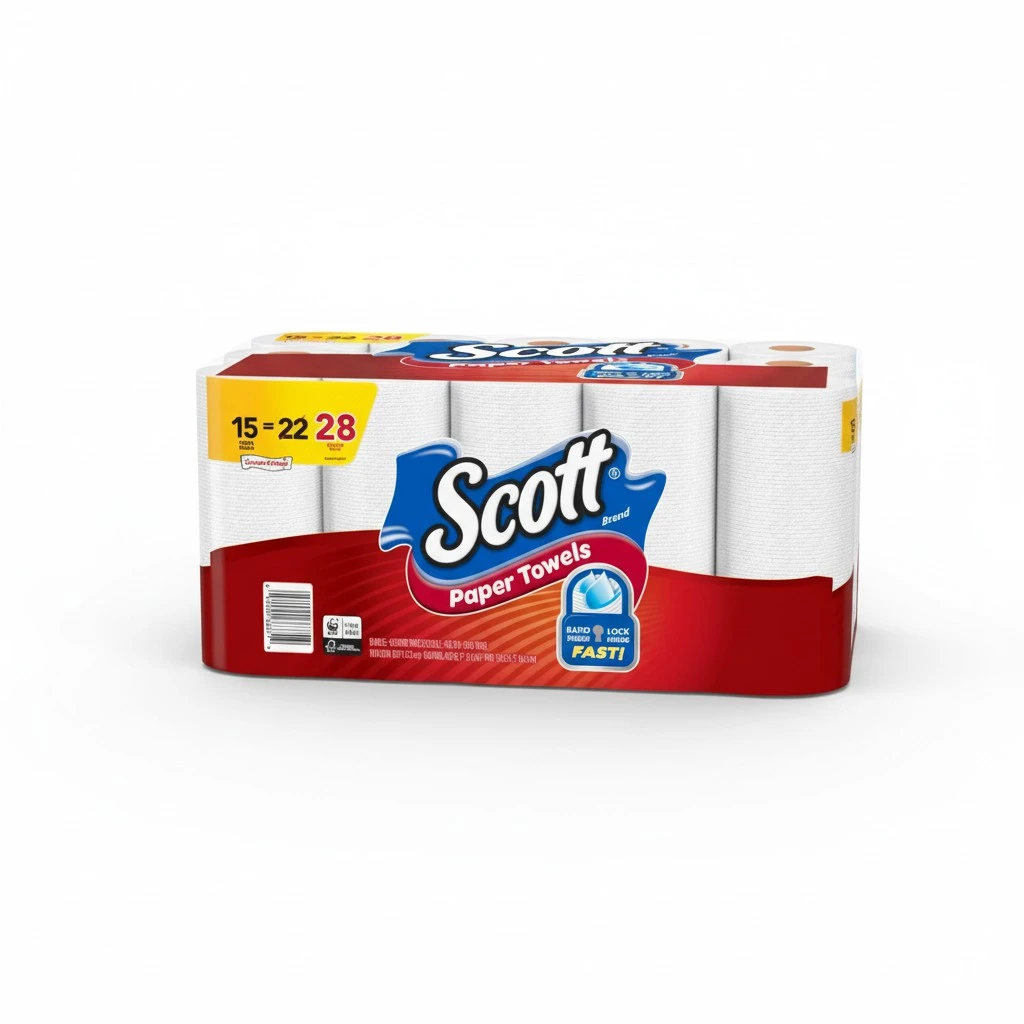 Scott 36371 Choose-A-Sheet Mega Roll Paper Towels, 1-Ply, White, 102 per Roll (Case of 28 Rolls)