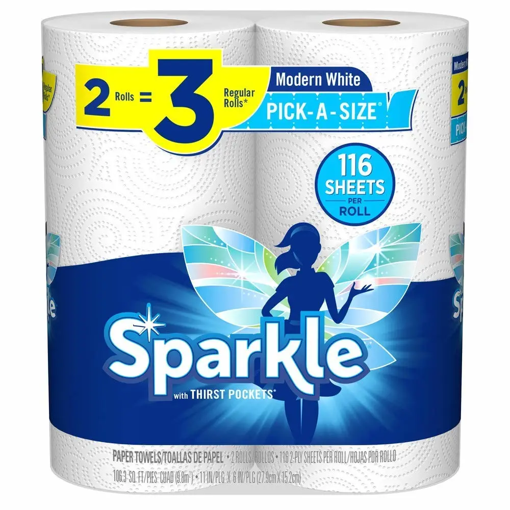 Sparkle Paper Towel, 2 Giant Pas Rolls, 1.095 lb
