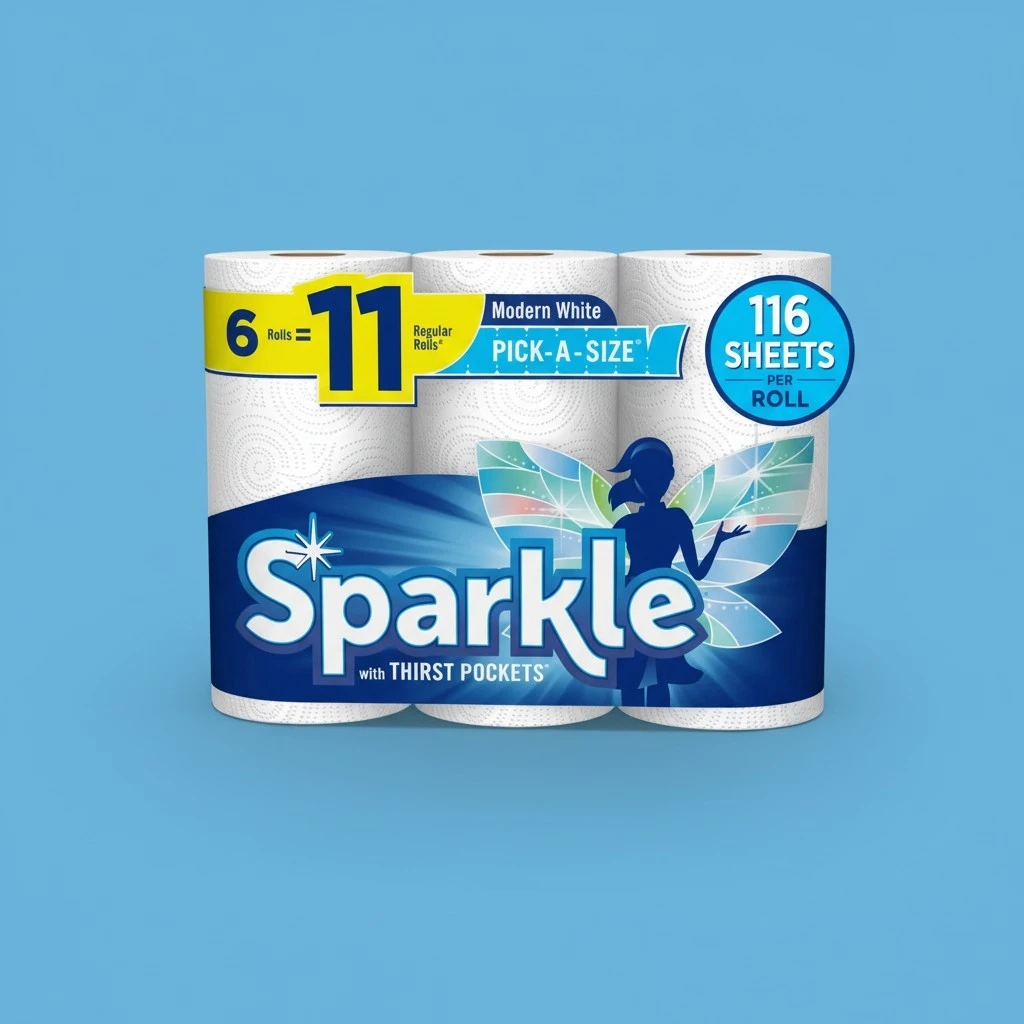 Sparkle, Paper Towels, 6 Count (Pack of 1)
