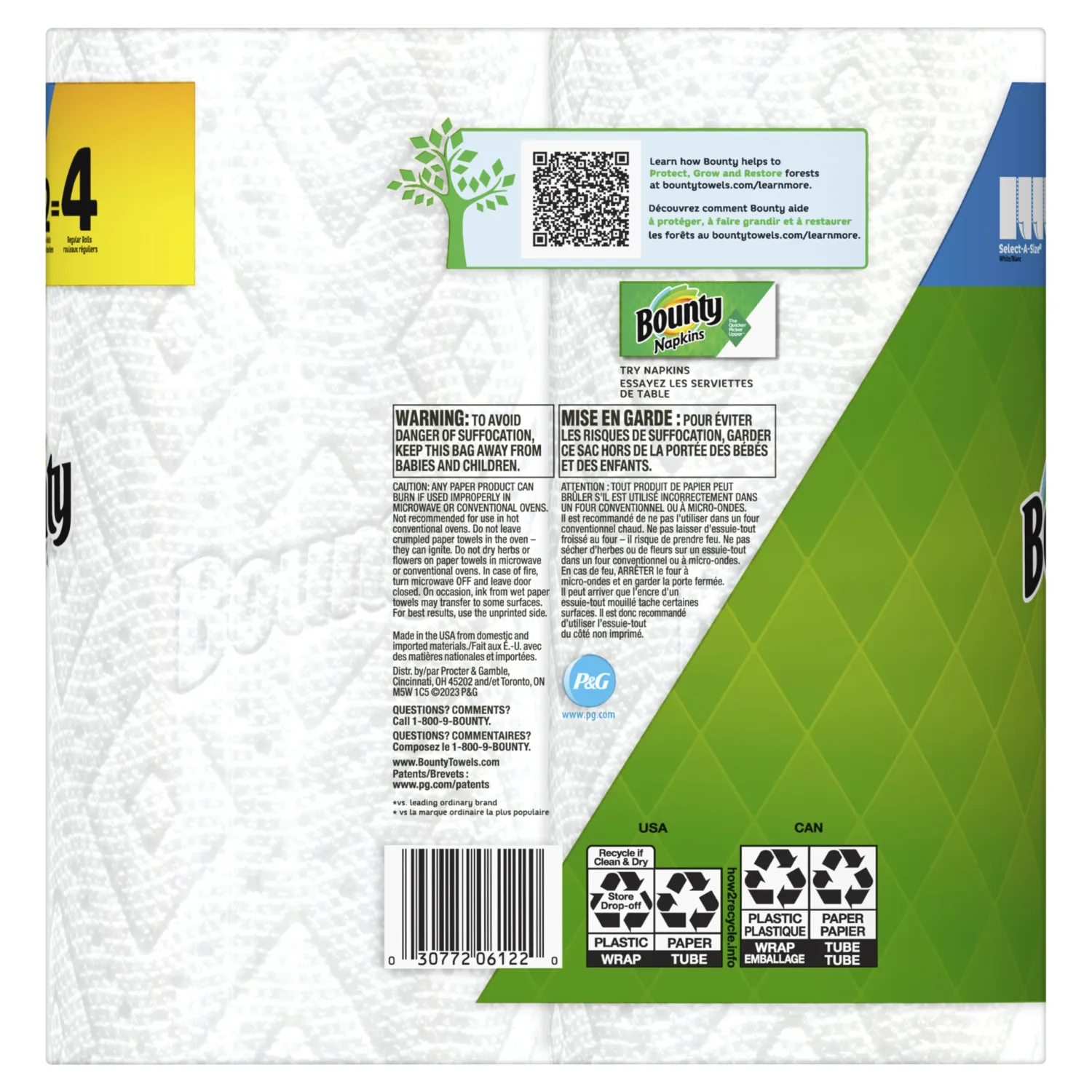 Bounty Select-A-Size Paper Towels, 2 Count