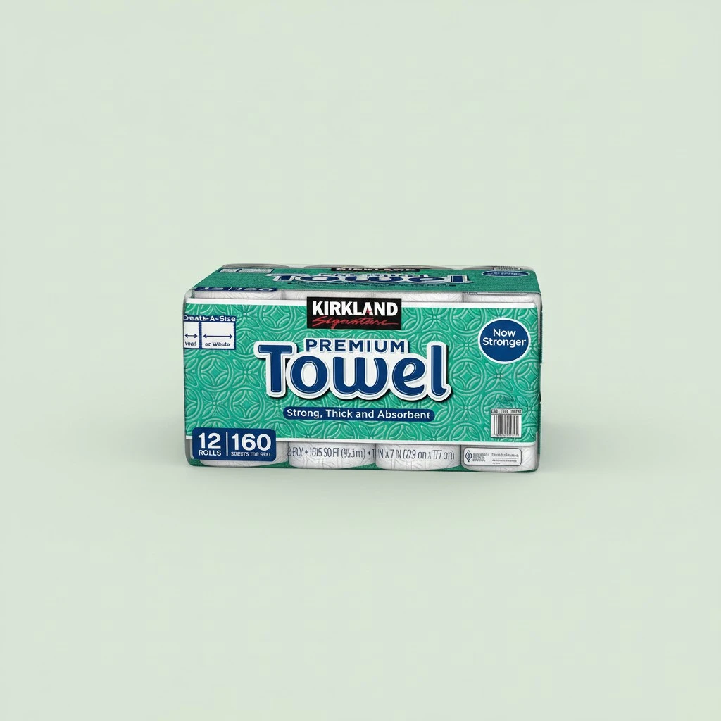Kirkland Signature Premium Big Roll Paper Towels 12-roll, 160 Sheets Per Roll