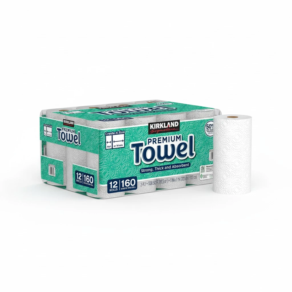 Kirkland Signature Paper Towels, 2-Ply, 160 Sheets, 12 Count