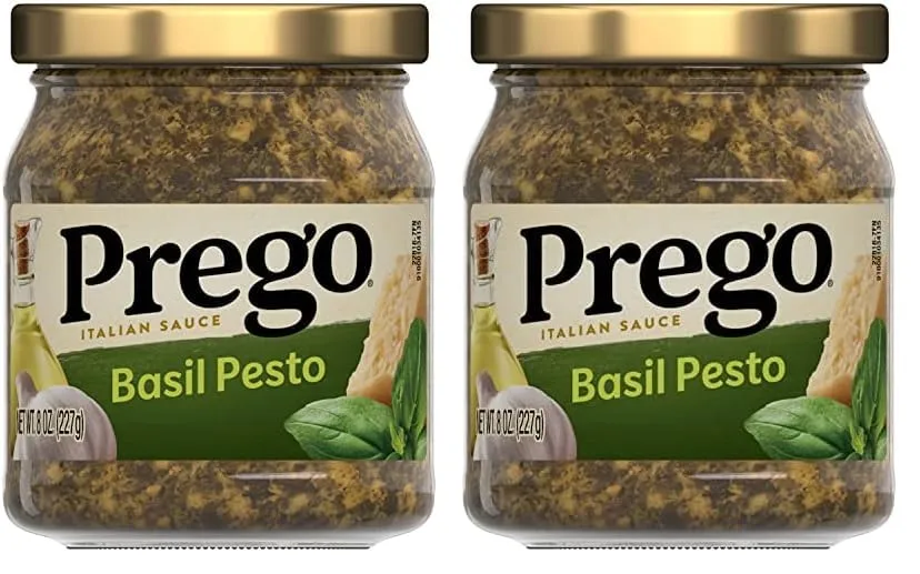 Prego Basil Pesto Sauce, 8 Oz Jar (Pack of 2)