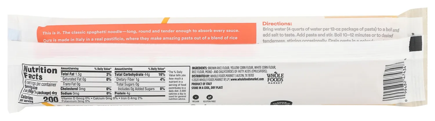 365 by Whole Foods Market, Corn & Rice Spaghetti, 12 Ounce