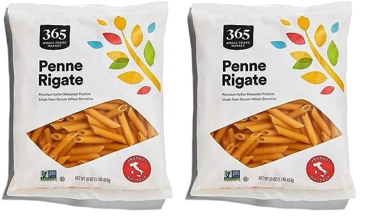 365 by Whole Foods Market, Pasta Penne Rigate, 16 Ounce (Pack of 2)