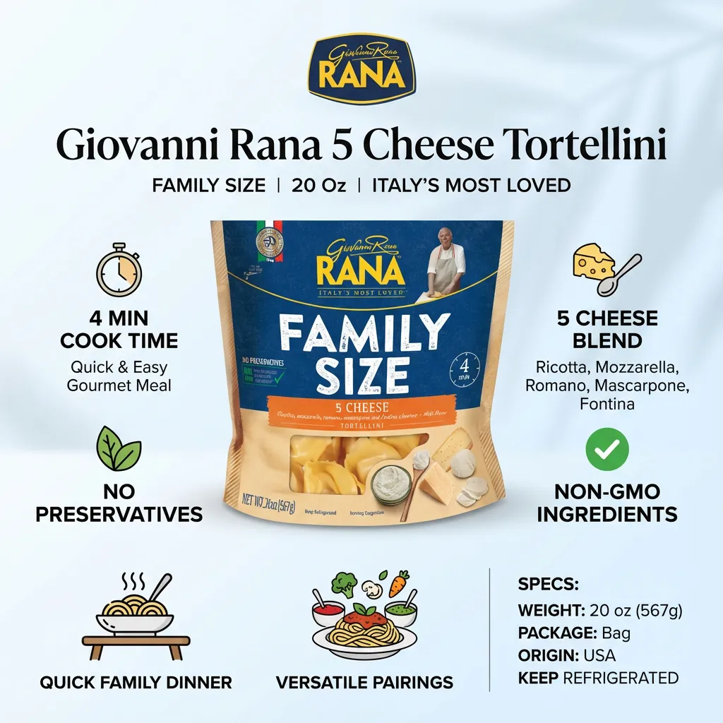 Giovanni Rana 5 Cheese Tortellini, 20 Oz