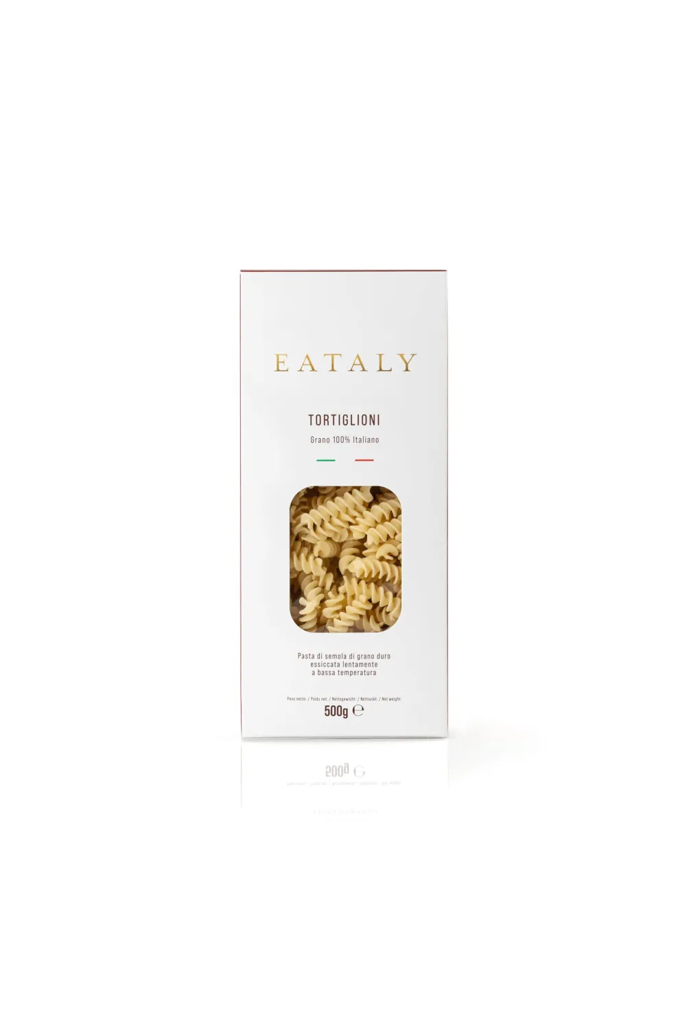 Eataly Italian Tortiglioni Pasta Noodles - 500g (17 oz.) Box -Authentic Durum Semolina Wheat - Made in Italy- Dried Pasta for Gourmet Dining, 1 Pack