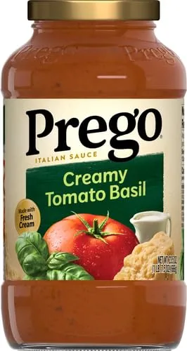 Prego Creamy Tomato Basil Pasta Sauce, 23.5 OZ Jar (Pack of 2)