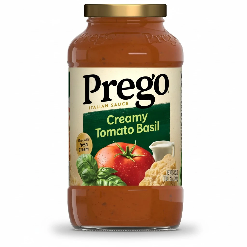 Prego Creamy Tomato Basil Pasta Sauce, 23.5 OZ Jar