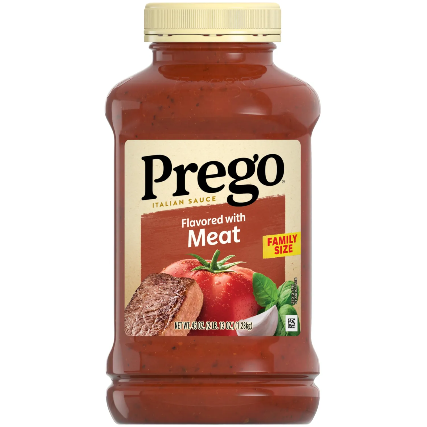 Prego Italian Pasta Sauce Flavored With Meat, 45 oz Jar