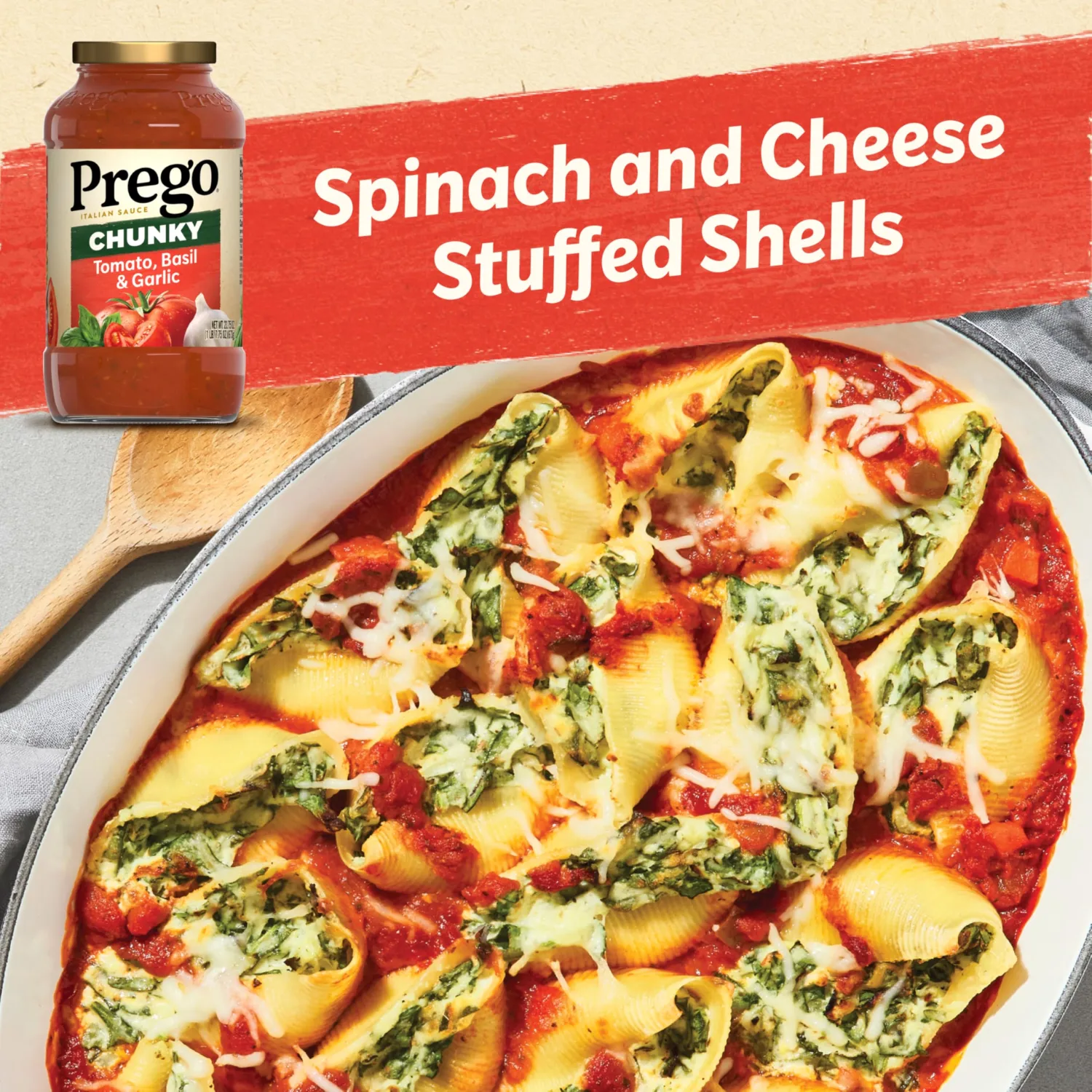 Prego Chunky Tomato, Basil and Garlic Pasta Sauce, 23.75 oz Jar