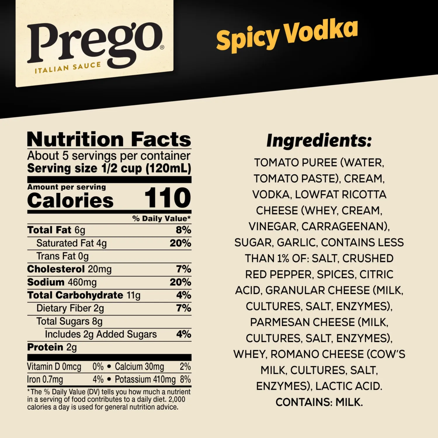 Prego Spicy Vodka Pasta Sauce, 24 oz Jar