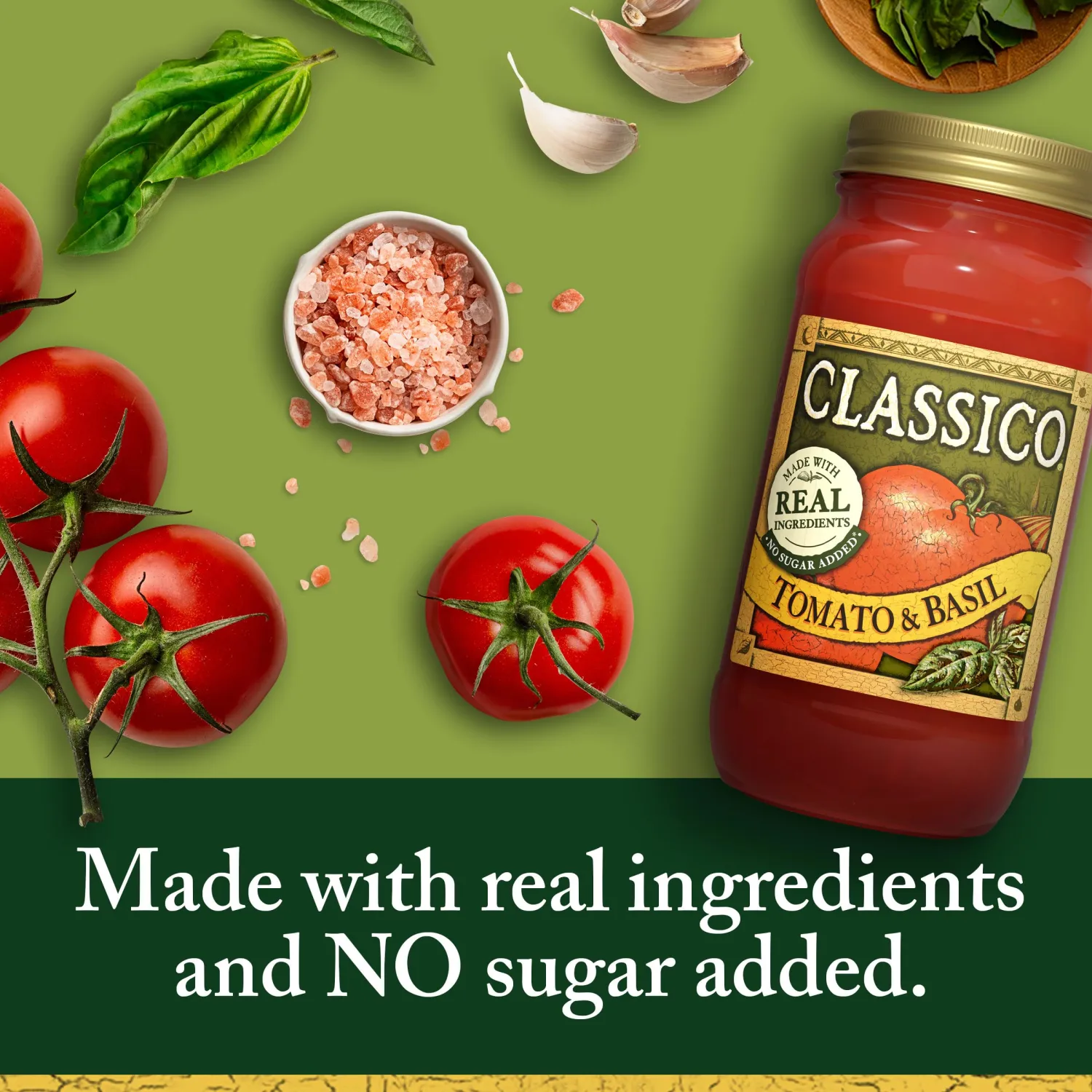 Classico Tomato & Basil Spaghetti Pasta Sauce (24 oz Jar) (Pack of 2)