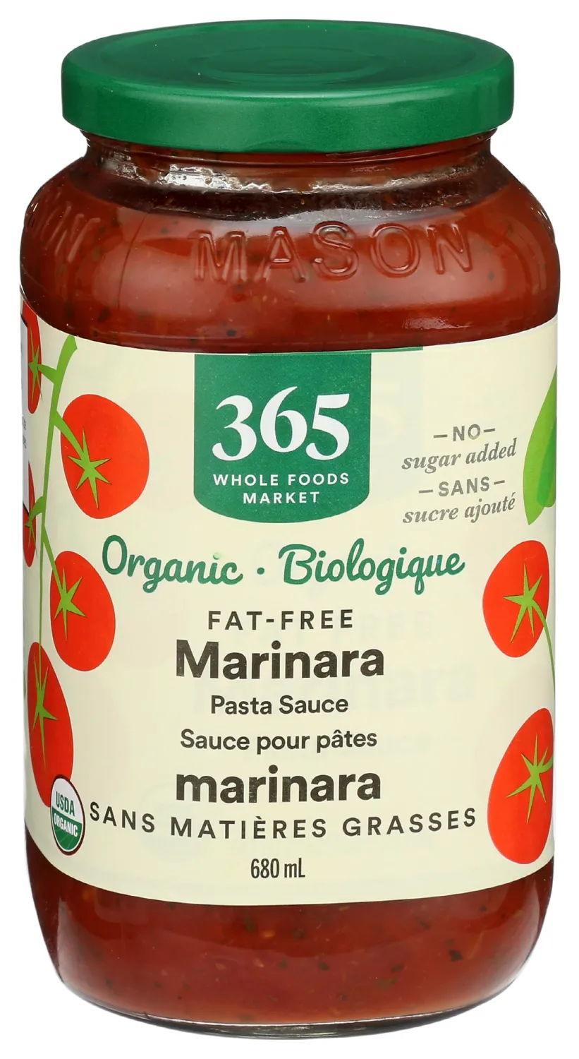 365 by Whole Foods Market, Organic Fat Free Marinara Pasta Sauce, 25 Ounce