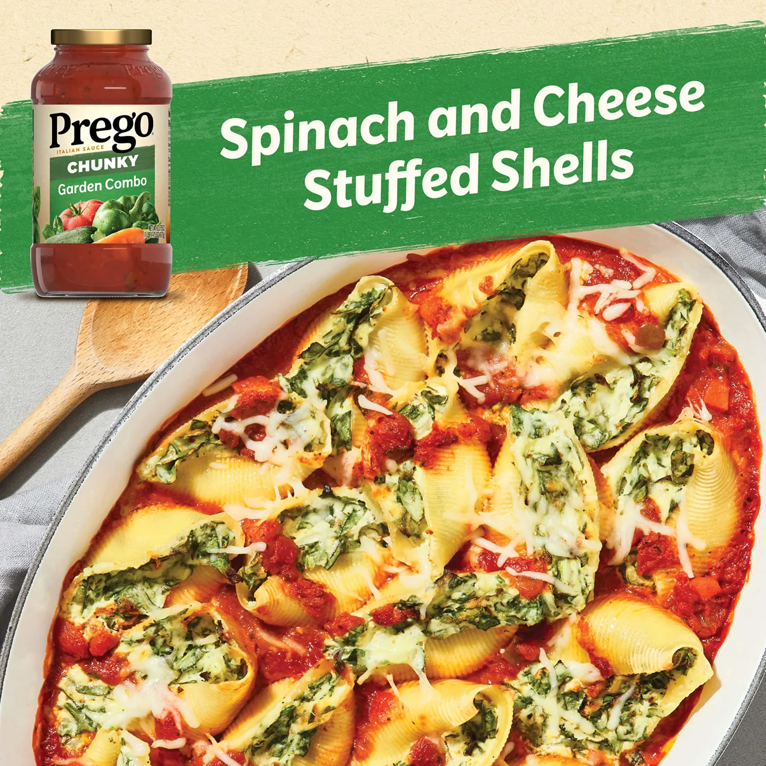 Prego Chunky Garden Combo Pasta Sauce, 23.75 Oz Jar (Pack of 2)