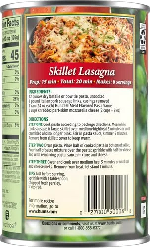 Hunt's Meat Pasta Sauce, 24 oz (Pack of 6)