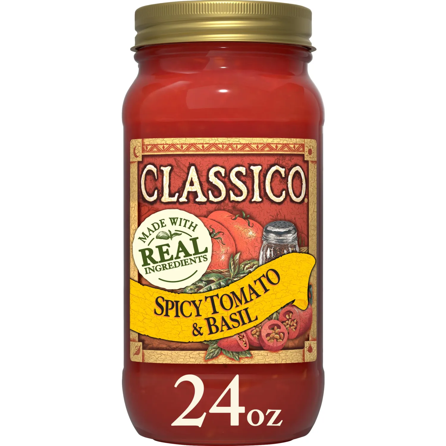 Classico Spicy Tomato & Basil Pasta Sauce, 24 oz Jar