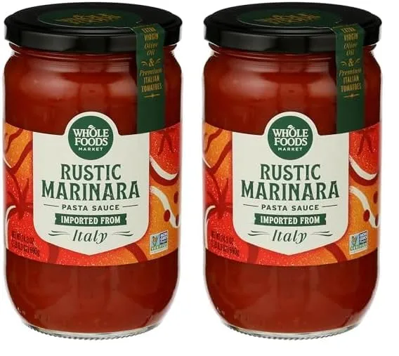 Whole Foods Market Marinara Pasta Sauce, 24.3 oz (Pack of 2)