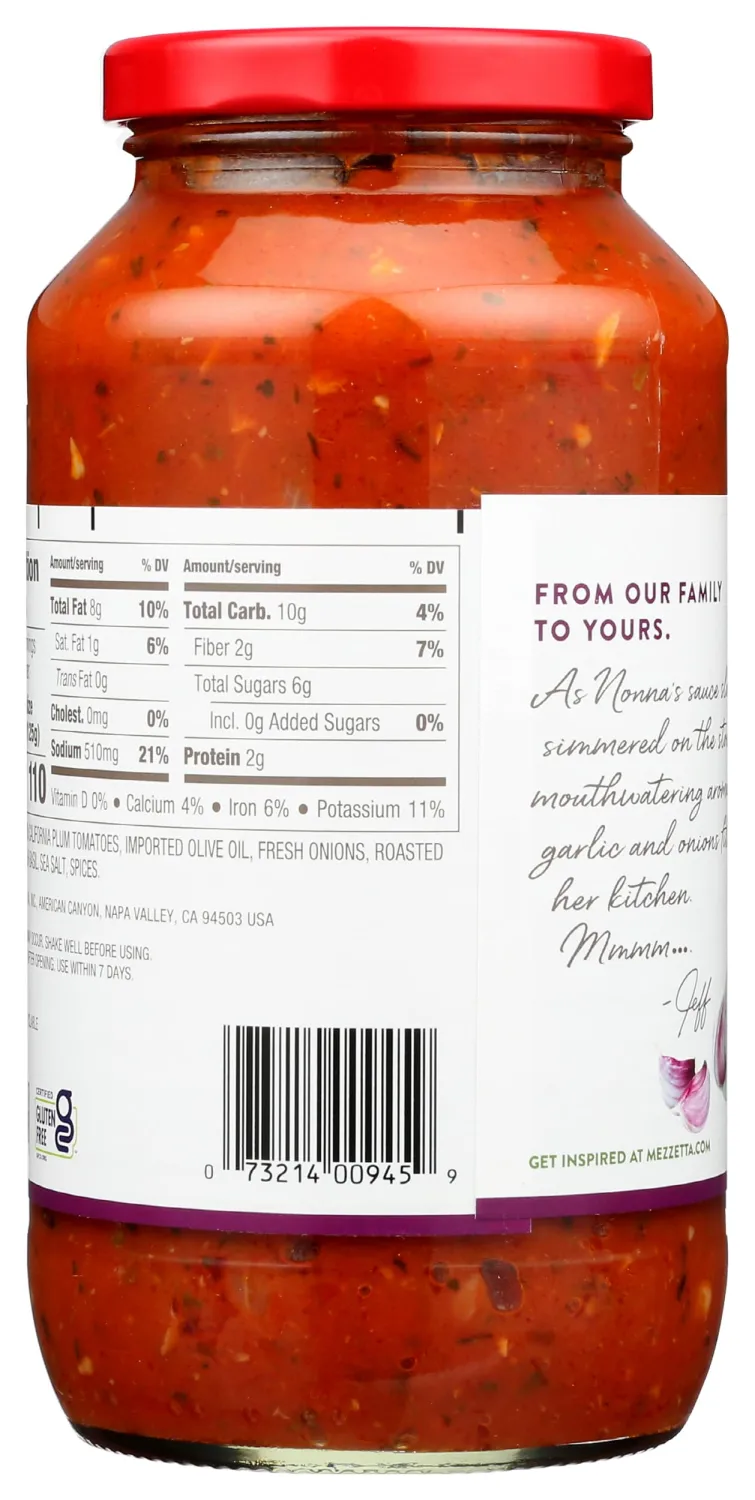 NAPA VALLEY BISTRO Pasta Roasted Garlic Sauce, 25 Ounce