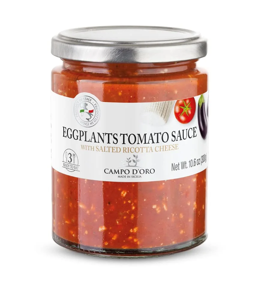 CAMPO D'ORO - Italian Puttanesca Tomato Sauce, 24 oz, Italian Homemade style Pasta Sauce, Spaghetti Sauce from Italy.
