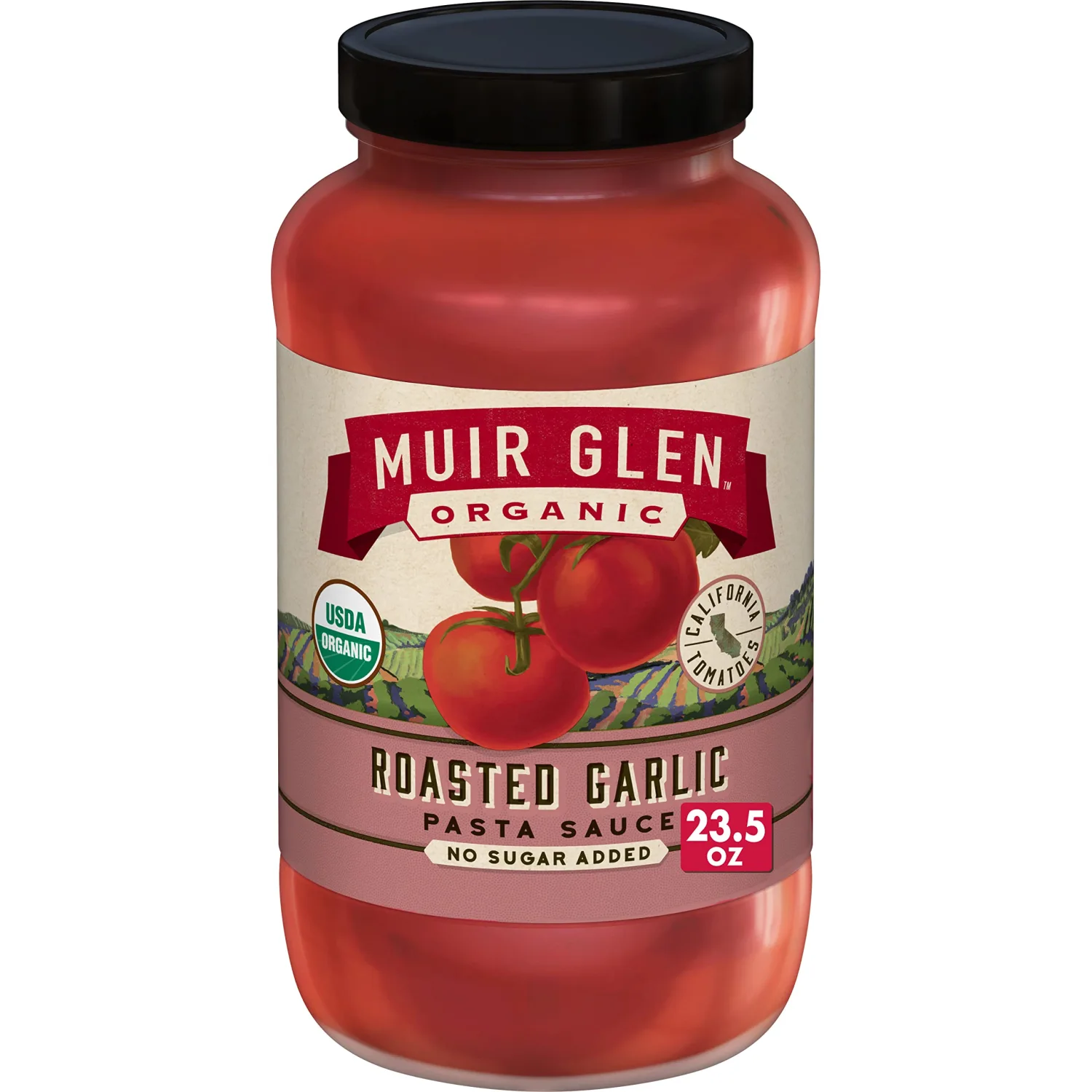 Muir Glen Organic Roasted Garlic Pasta Sauce, No Sugar Added, 23.5 oz.