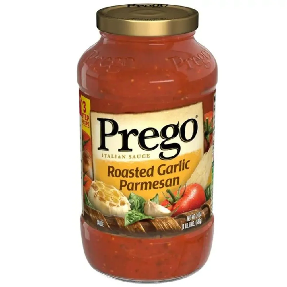 Prego, Italian Pasta Sauce, Roasted Garlic Parmesan Cheese, 23.5 Ounce