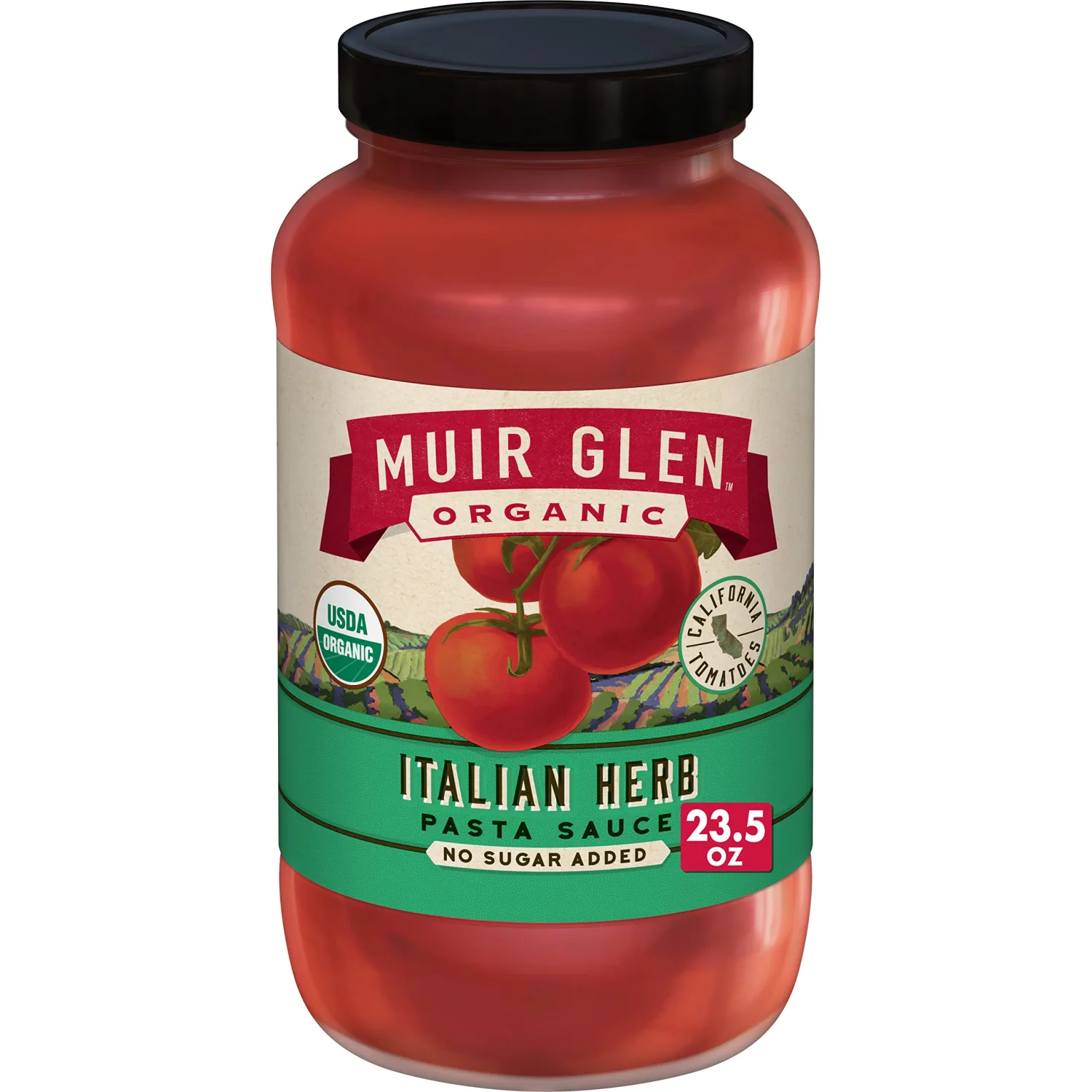 Muir Glen Organic Italian Herb Pasta Sauce, No Sugar Added, 23.5 oz.