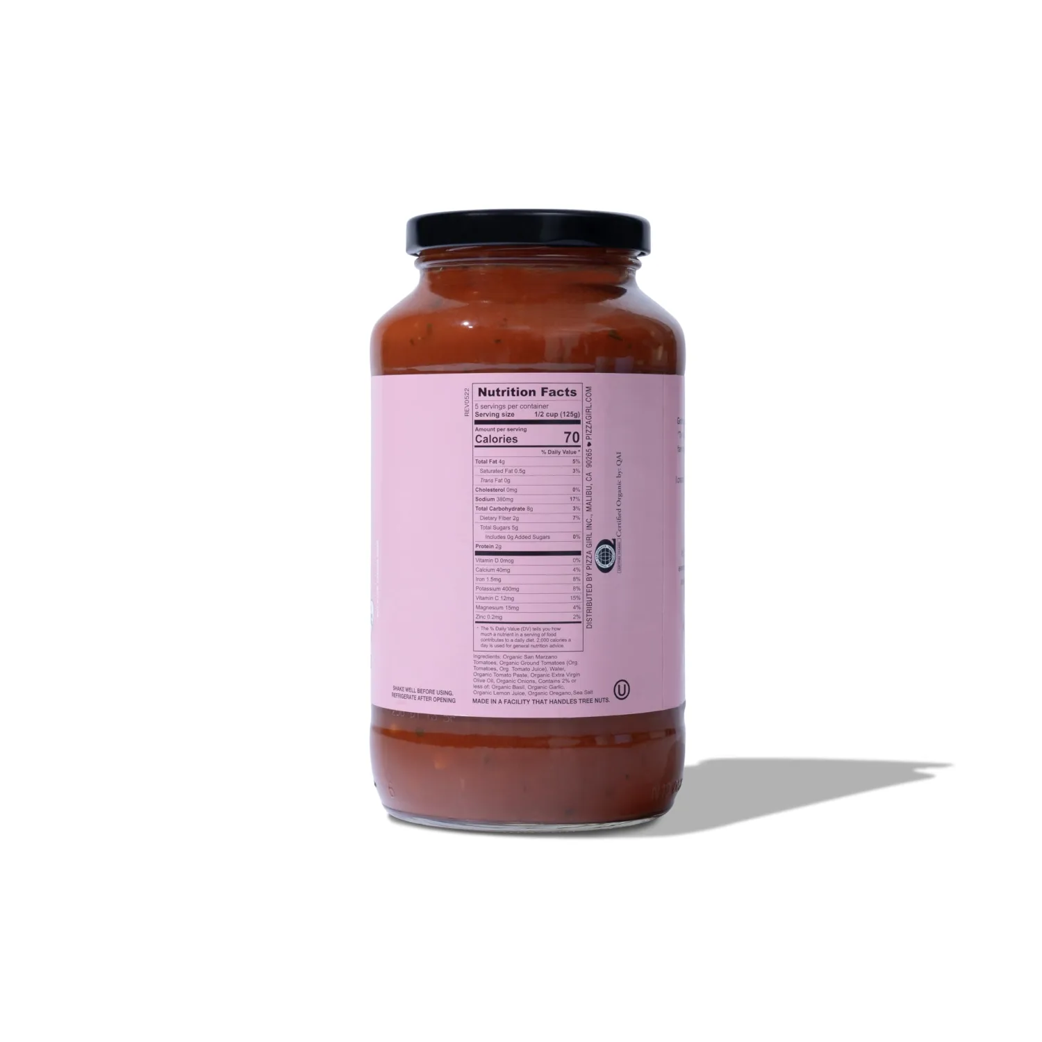 Organic Italian USDA Certified Organic Pasta Sauce Non-GMO Ingredients Low Sodium Paleo Whole30 Friendly 24 ounces (Marinara Sauce)