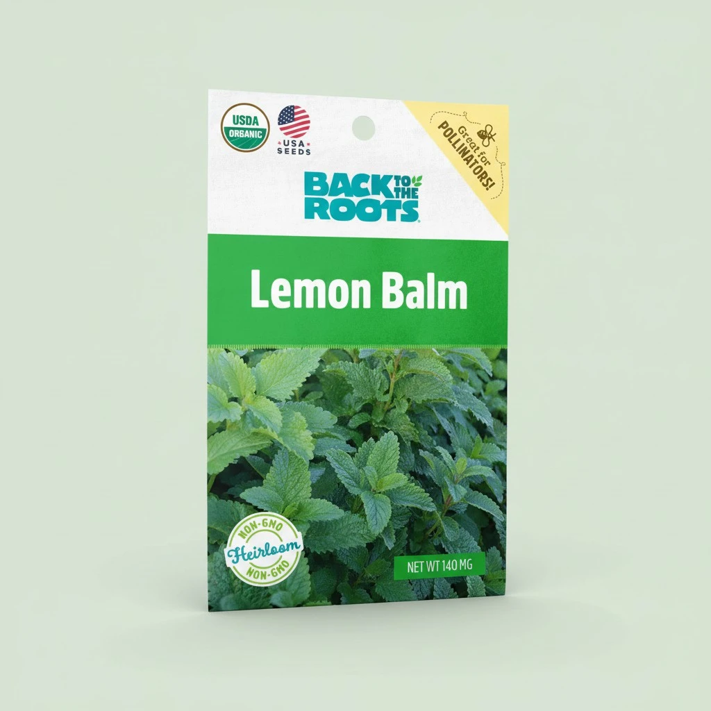 Back to the Roots - 100% Organic Seed Packet - Lemon Balm 140mg