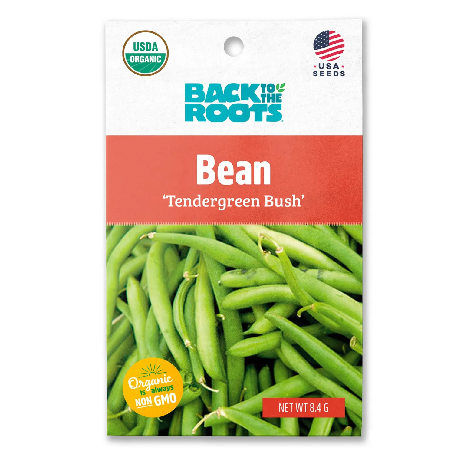Back to the Roots - 100% Organic Seed Packet - Bean 'Tendergreen' 8.4g