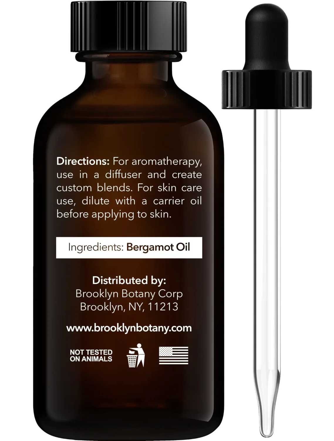 Brooklyn Botany Bergamot Essential Oil – 100% Pure and Natural – Premium Grade Oil with Dropper - for Aromatherapy and Diffuser - 1 Fl Oz