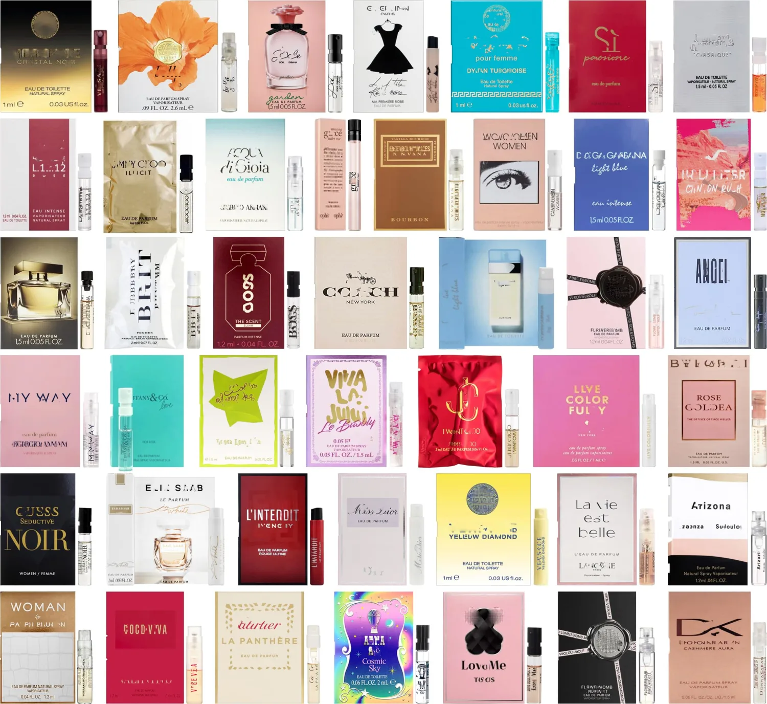 Perfume High End Designer Fragrance Sampler Set for Women - (Pack of 12 Sample Vials)