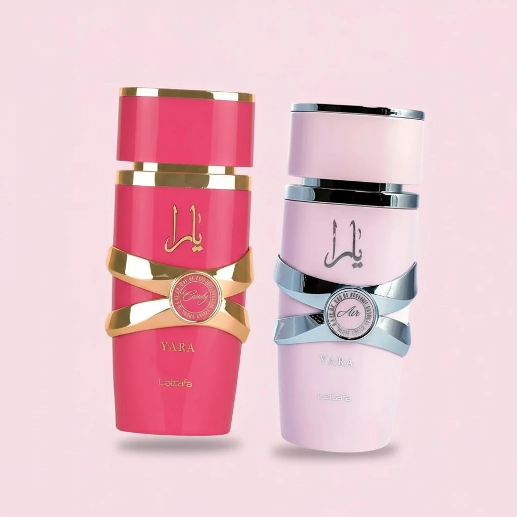 Lattafa 2 Piece Gift Set (Yara EDP 3.4 Fl Oz + Yara Candy EDP 3.4 Fl Oz)