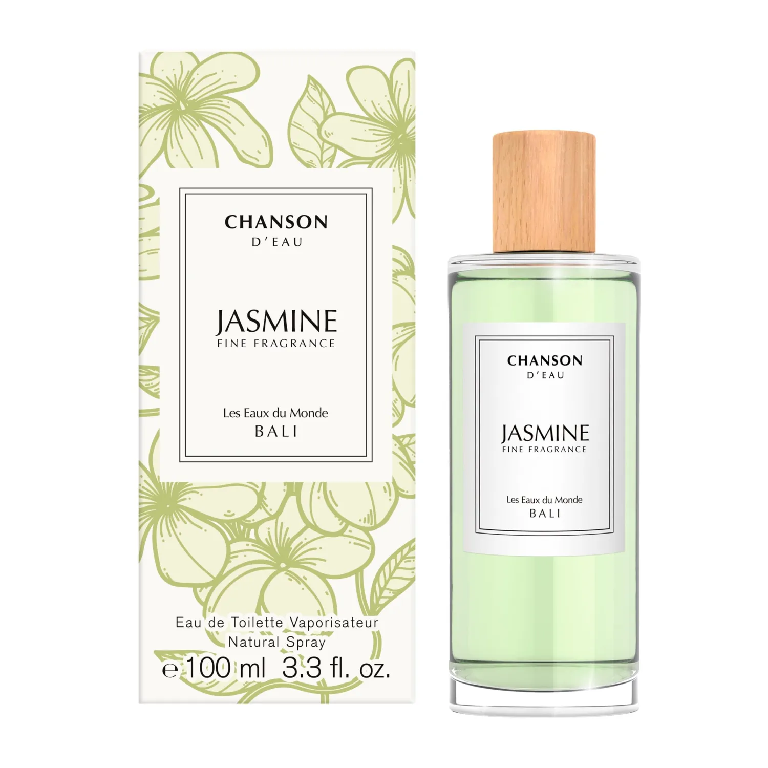 Chanson Jasmine Eau de Toilette 3.4 fl oz (Pack of 1), Notes of Jamine, Tuberose, and Vanilla, Women's Fragrance, Long Lasting, Everyday Fragrance, Travel Size