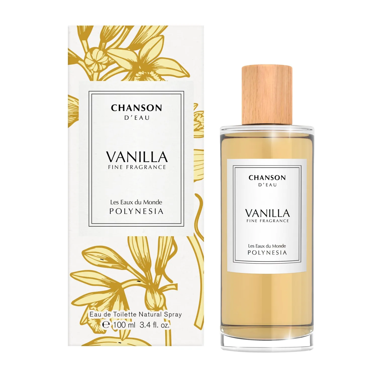 Chanson Vanilla Eau de Toilette 3.4 fl oz (Pack of 1), Notes of Pear, Sugar, and Vanilla, Women's Fragrance, Long Lasting, Everyday Fragrance, Travel Size