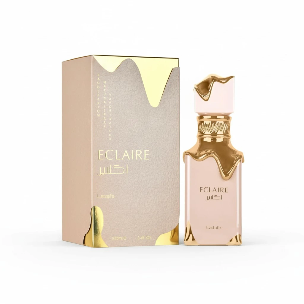 Lattafa Eclaire - Vanilla, Caramel, Sweet, Floral - Eau de Parfum Long-Lasting Fragrance for Women, 3.40 Ounce / 100 ml