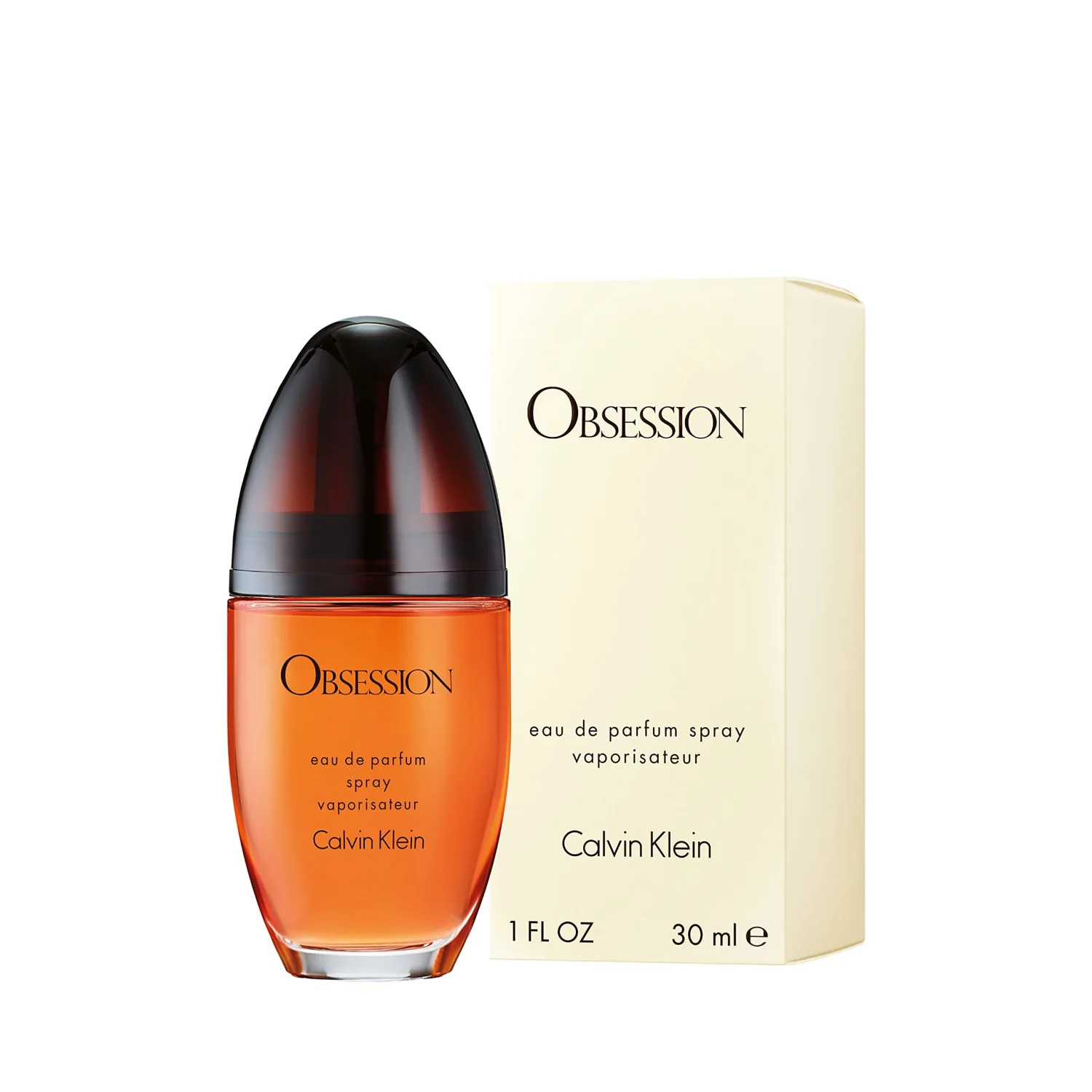 Calvin Klein Obsession Eau de Parfum – Ambery Women's Perfume – With Notes of Mandarin, Bergamot, Jasmine & Patchouli – Long Lasting Fragrance
