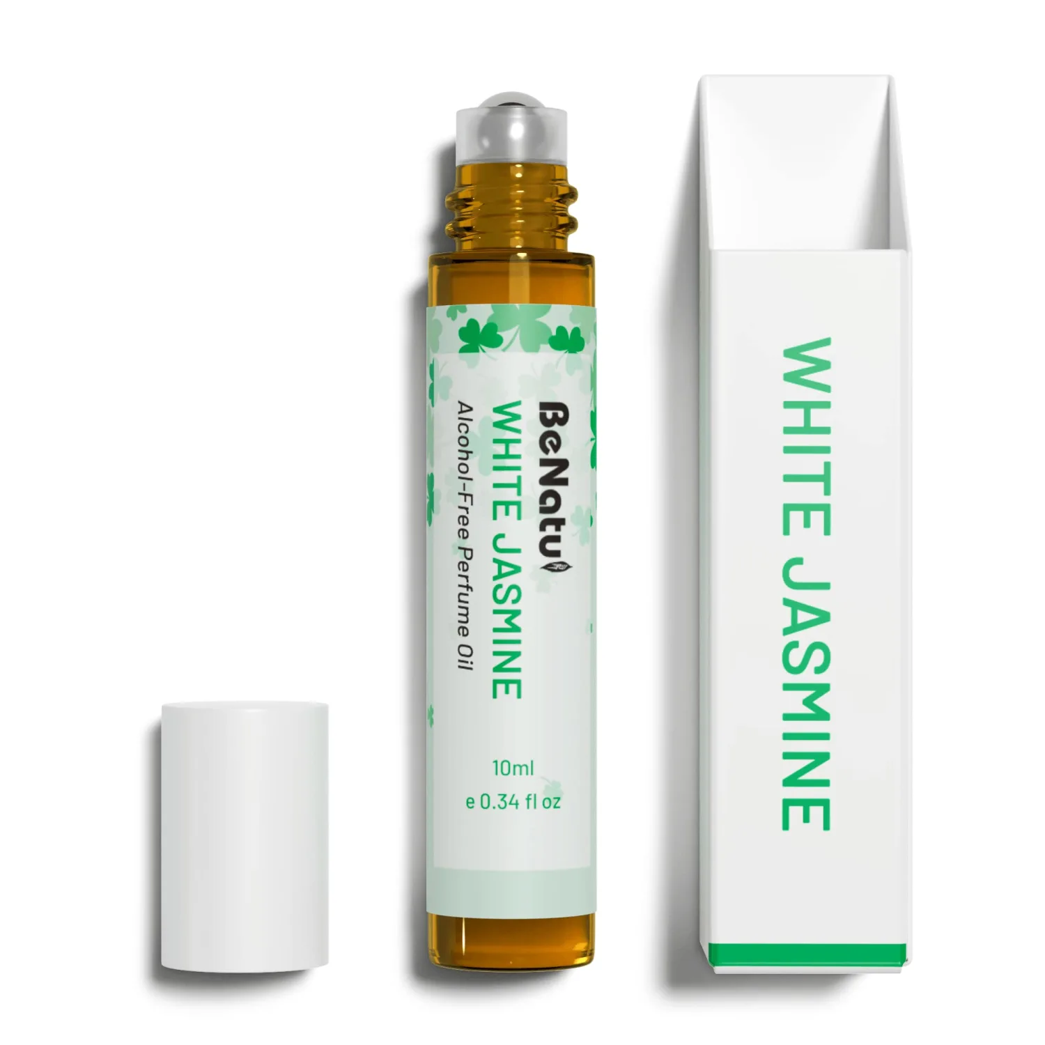 Jasmine Perfume Oil Roll On for Women, Alcohol Free Eau de Parfum,Travel Size Essential Oil Body Fragrance, Concentrated Rouge Floral Scent, 10 ml