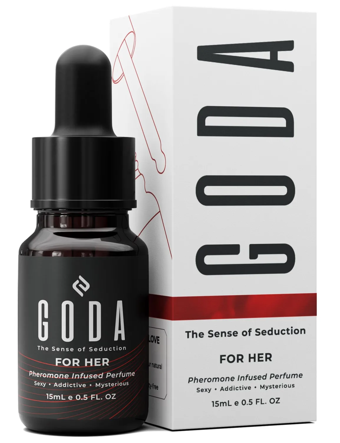 GODA Pheromone Perfume for Women – The Original – Long-Lasting Women's Fragrances with Jasmine and Rose – Sweet & Spicy Aroma – Vegan & Cruelty-Free – 15ml/0.50 fl. oz