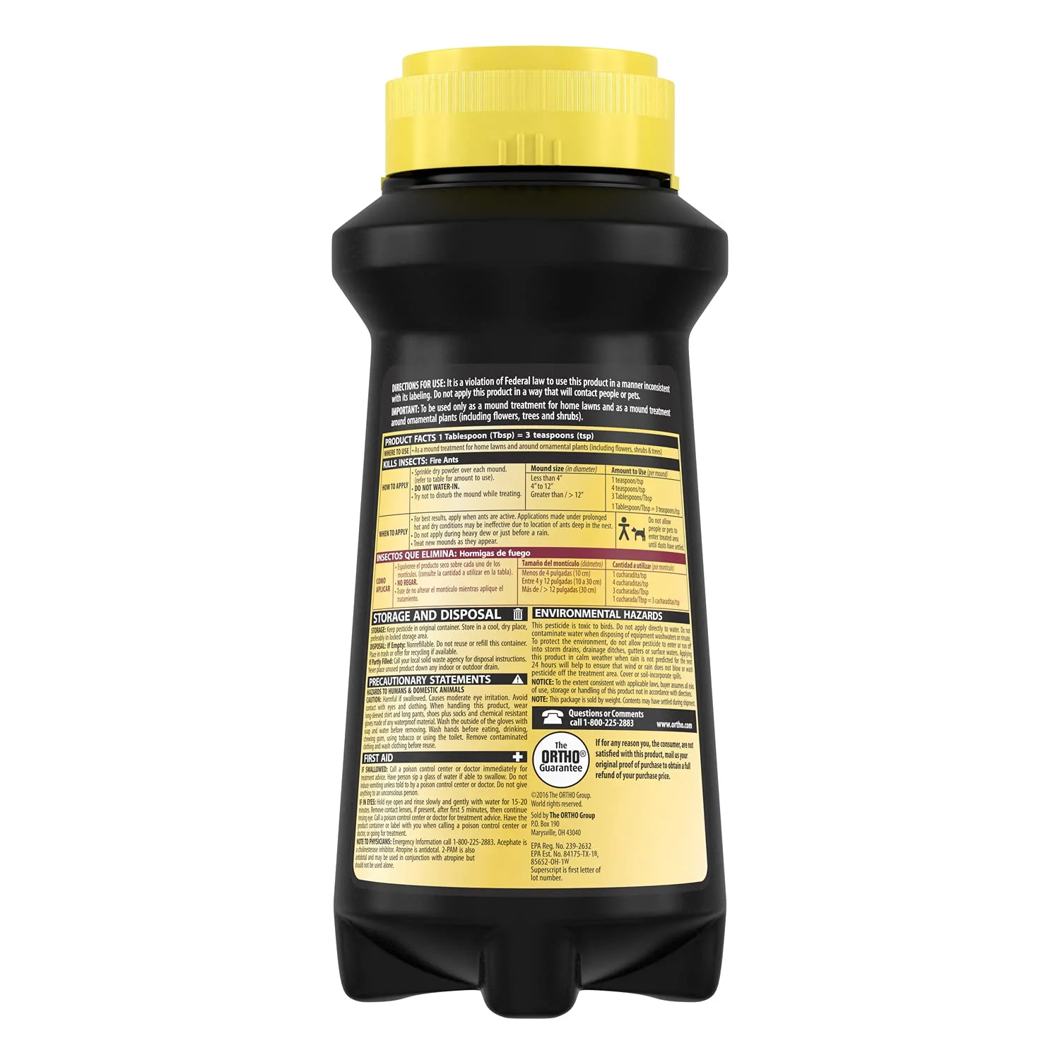 Ortho Orthene Fire Ant Killer1, Kills the Queen, Destroys up to 162 Mounds, Begins Working in 60 minutes, 12 oz.