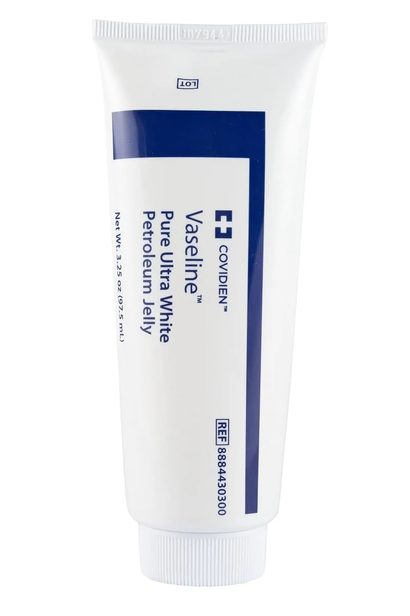 Vaseline Pure Ultra White Petroleum Jelly 3-Piece Variety Sizes 3.25 oz, 1 oz, 0.6 oz Bundle Pack