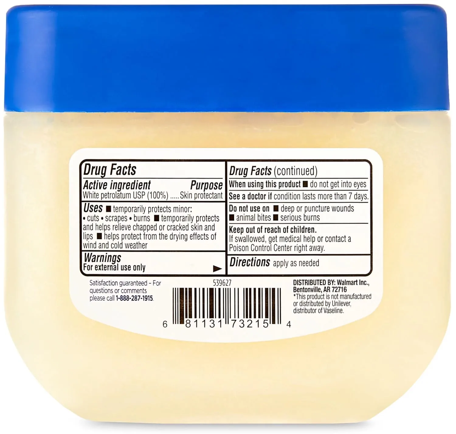 Equate 100% Pure Petroleum Jelly, 13oz